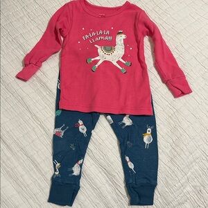 Carter’s, llama holiday pajamas, 12M